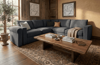5-piece modular sectional in alloy gray color variant.