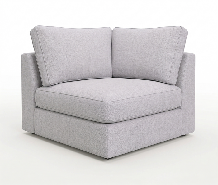 Tofu gray modular sectional corner chair on a white background.