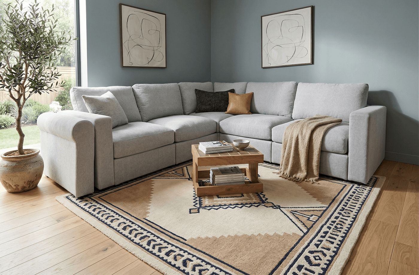 Versa Posh in Tofu in a living room
